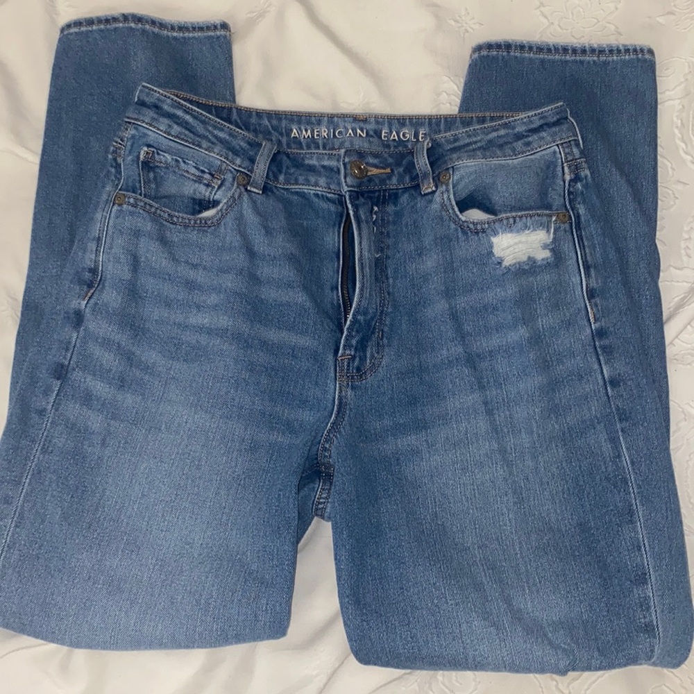 american eagle size 8 light blue